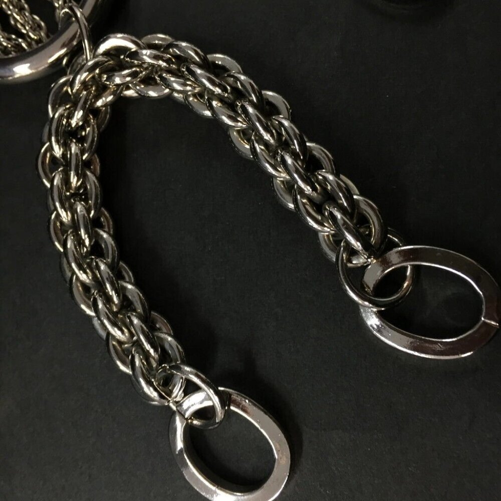PRADA Chain Robot Trick Silver Tone Key Ring Bag Charm - Picture 2 of 7